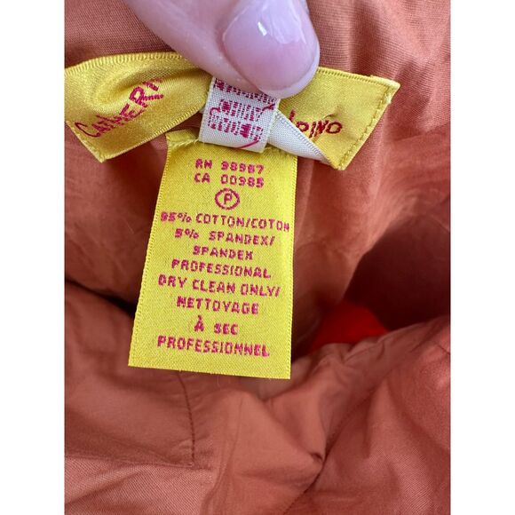 Catherine Malandrino Orange Embroidered Shoulder Strap Corset Women's Dress Sz 6 - Picture 3 of 7